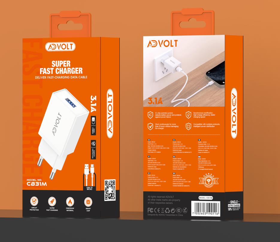 Bộ sạc 3.1A USB - Micro